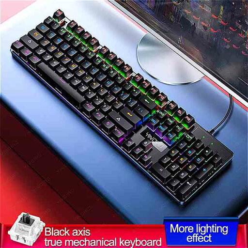 ZK-3真メカニカル キーボード 104キー有線 ゲーミング キーボード 黒ブルー軸ledカラフルなノートpc ゲーマー のための バック ライト ZK-3真メカニカル キーボード 104キー有線 ゲーミング キーボード 黒ブルー軸ledカラフルなノートpc ゲーマー のための バック ライト