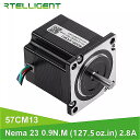 Rtelligent-nema 23 ステッピングモーター 直径57mmおよび6.35mm フランジ0.9n.m 9ncm 9kg。cm