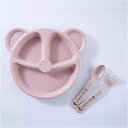 3 ピース/セット ベビー ボウル + スプーン + フォーク 摂食 食器 漫画のクマの 子供 食器 食べる 食器 耐ホット トレーニング ディナー プレート