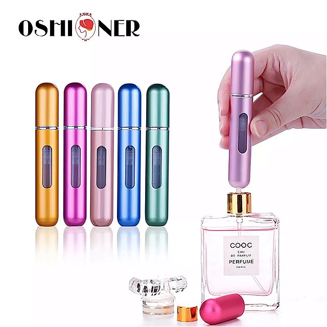 Oshioner- ミニ 香水 スプレー アルミ ボトル 詰め替え 可能 トラベル アトマイザー 5ml/8ml