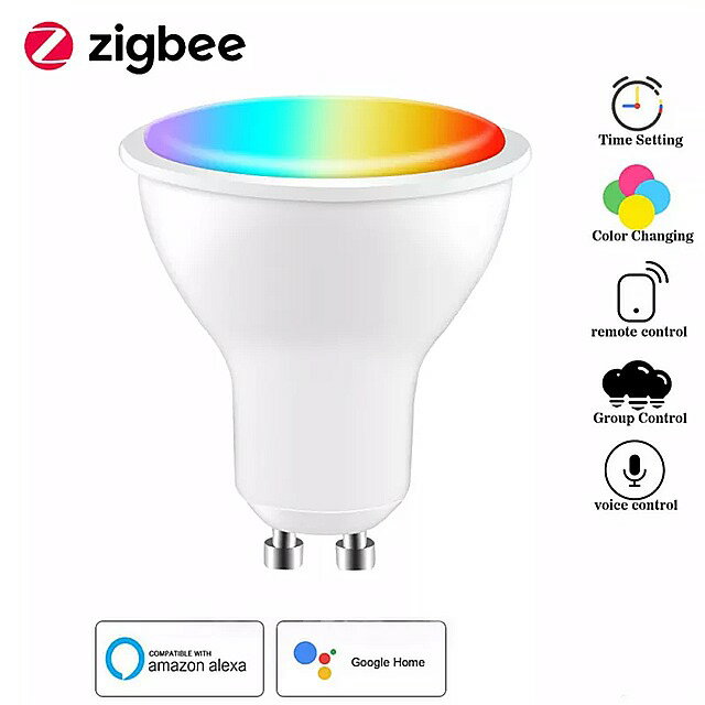 Smart Life Yours zigbee Google Home と互換性のある10個の LED 電球 プロジェクター ランプ tuya Smart Life アプリ rgbebw alexa Google Homeで動作