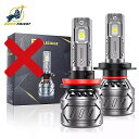Dawnknight 車 ヘッドライト 電球 車 ヘッドライト 用 led ターボ led ライト H7 h4 h11 9005 9006 h8 hb4 3000k 12v 6000k 2個(2)
