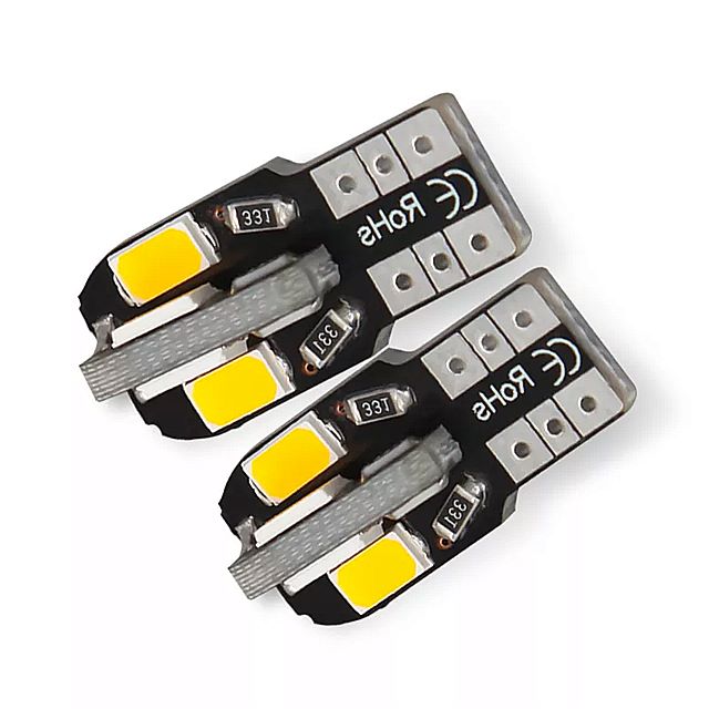 高輝度 車 電球 4300k t10 canbus 5730 8smd 194 168 led 車 信号 用 ドーム 型 ランプ 12v 2個