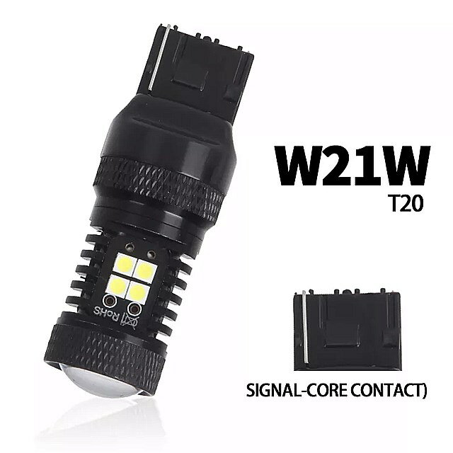 Dawnknight 車 led PY21W BA15S BAY15D P21 5ワット16SMD led 電球 ターン 信号 光W21W W21 5ワット ブレーキ ライト 逆 ランプ drl 12v 2個