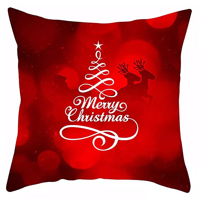 メリー クリスマス 枕 カバー 45x45cm2020 クリスマス デコレーション 家の 装飾 幸せな 新年 2021