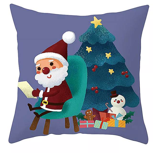 Santa 枕 カバー 幸せな 新年 2022 xmas 2021家のための クリスマス の 装飾 メリー クリスマス の 飾り navidad出生前の クリスマス