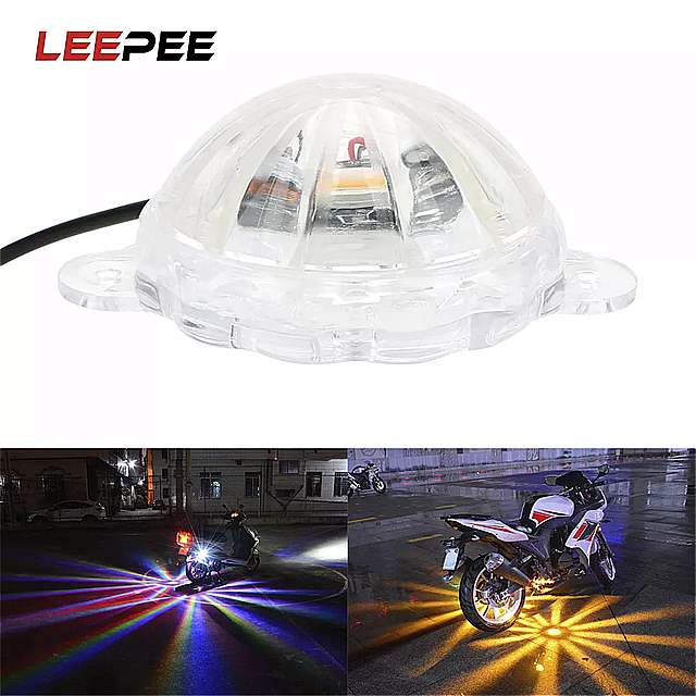 Leepee- オートバイ の雰囲気 ランプ ストロボ ライト dc 12v led シャーシ ライト オートバイ 照明 2