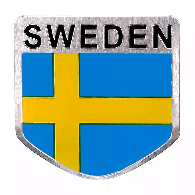 新品未使用品 Volvo ボルボ スウェーデン国旗デザインクッション
