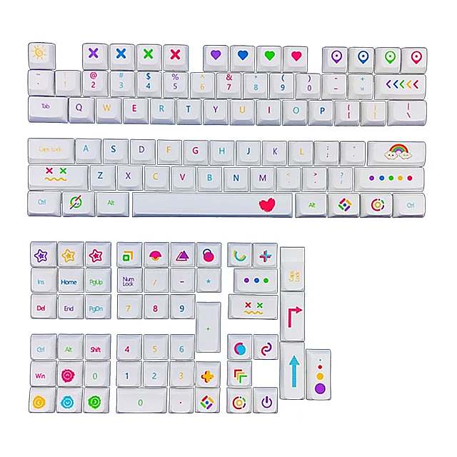 メカニカル キーボード キャップ Pbt 126個 xda プロ ファイル カスタム 染料 GK61 64 68 96 126 レイアウト 用 Cherry MX スイッチ 用