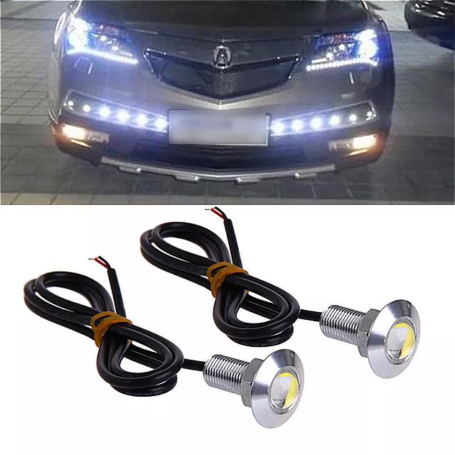 1ペアdc 12v 23ミリメートルイーグルアイの LED デイタイム ランニング drl 車 の自動 ランプ 白/黄色/ブルー/アイスブルー/赤