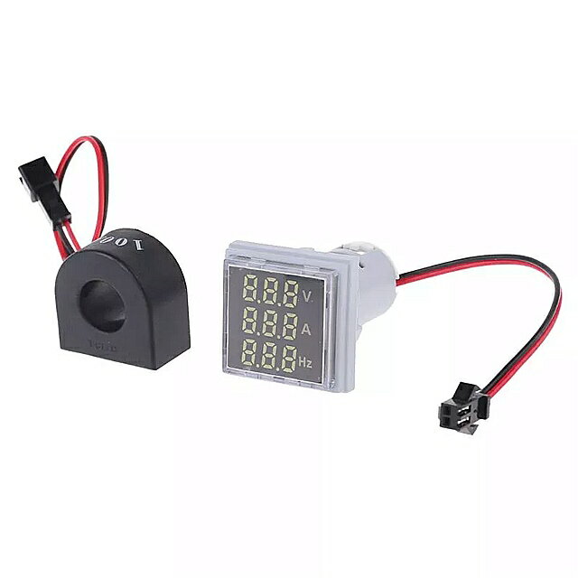 LED ディスプレイ 付き電流 電圧計 正方形の 信号 パネル 付き デジタル ac 電圧計 60-500v 0-100a 20-75hz インダッ クランプ 22mm