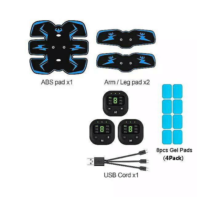 ems 腹筋 刺激 装置 ジェル パッド付き 全身 充電式 腹部 電気 刺激 装置 フィットネス 機器