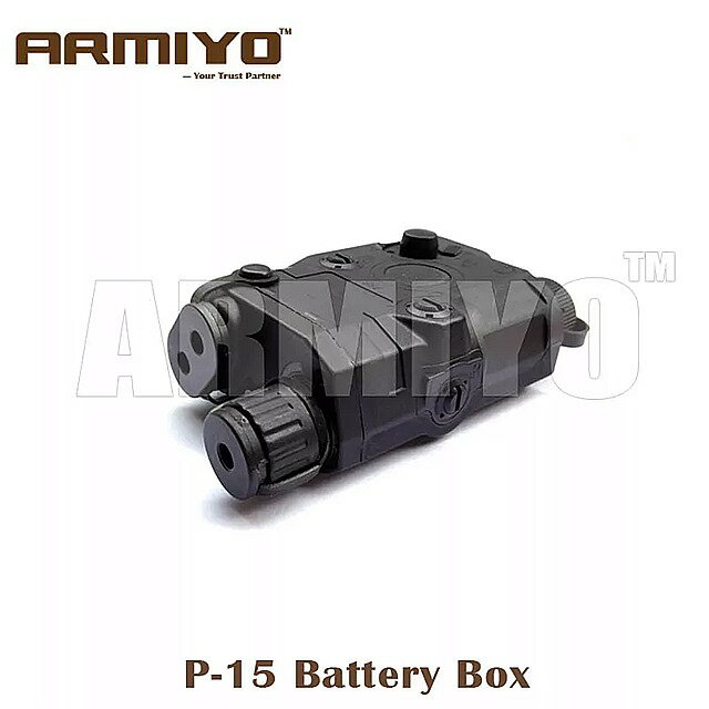 Armiyo-バッテリーボックスP-15, タクティカル ,20mm,ベンチレール, スタンド ,黒,ダーツアーマー, ハンティング アクセサリー