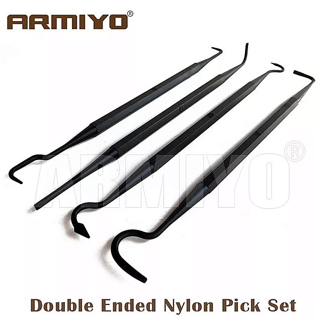 Armiyo-ナイロンペイントセットダブルエンド バレル クリーニング ツール 直径205mm 長さ4ピース/セット