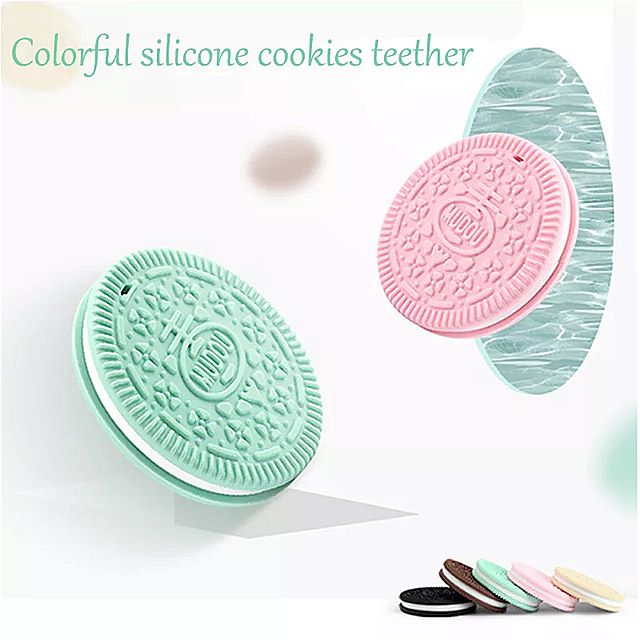 1pc ソフト シリコン ベビー おしゃぶり ビスケット 看護 アクセサリー bpaフリー 歯科 トレーニング ツール クッキー おしゃぶり ベビー おもちゃ