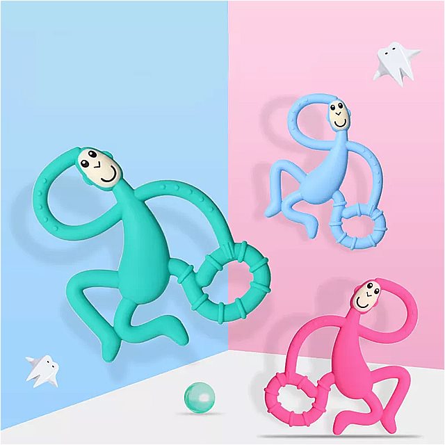 赤ちゃん 用 シリコン 歯がため リング 教育玩具 漫画 モンキー 立体モデ リング チャーム 噛む ゴム