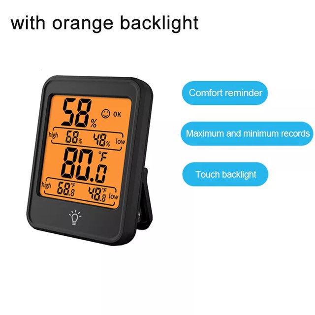 デジタル 体温計 バック ライト 付き ディスプレイ 湿度計
