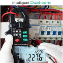 デジタルクランプメータ dc ac 電圧 6000 カウントトゥーレ rms ncv アンペア オームテスター 電流計 マルチメータ 電気技師ツール 懐中電灯
