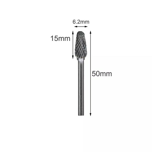 1/5/10個1/8 " シャンク 超硬 ロータリー バリフライス カッター ツールダブル カット ロータリー dremel 電動 研削 ツール