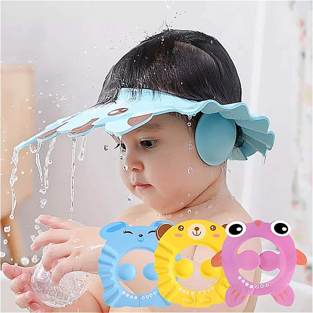 ベビー シャワー キャップ 調節可能な ヘアウォッシュ ハット ベビー ケア 子供 シャンプー シールド 入浴 ヘッドカバー