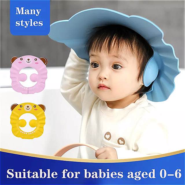 ベビー シャワー キャップ 調節可能な ヘアウォッシュ ハット ベビー ケア 子供 シャンプー シールド 入浴 ヘッドカバー