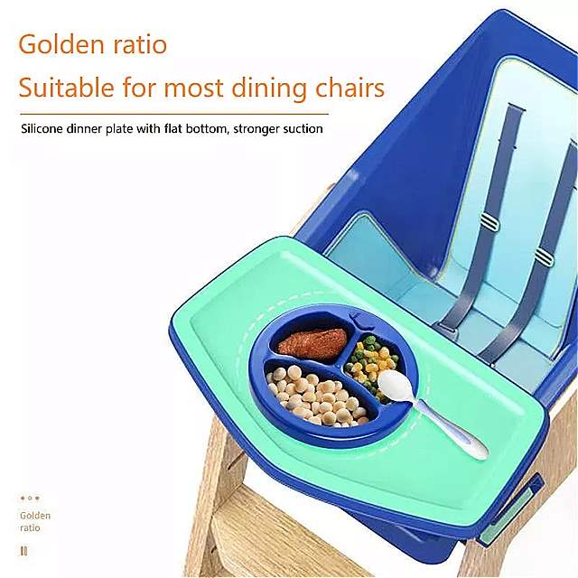 Bpaフリー 子供 用 食器 ファッショナブルな ソフト シリコン 食品 プレート 食品 を保存する プレート ボウル かわいい
