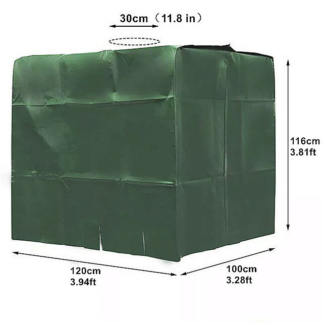 雨水タンク 1000リットル 防水 ・防塵 アルミホイルカバー ibcコンテナ 黒 オックスフォード生地 uv保護
