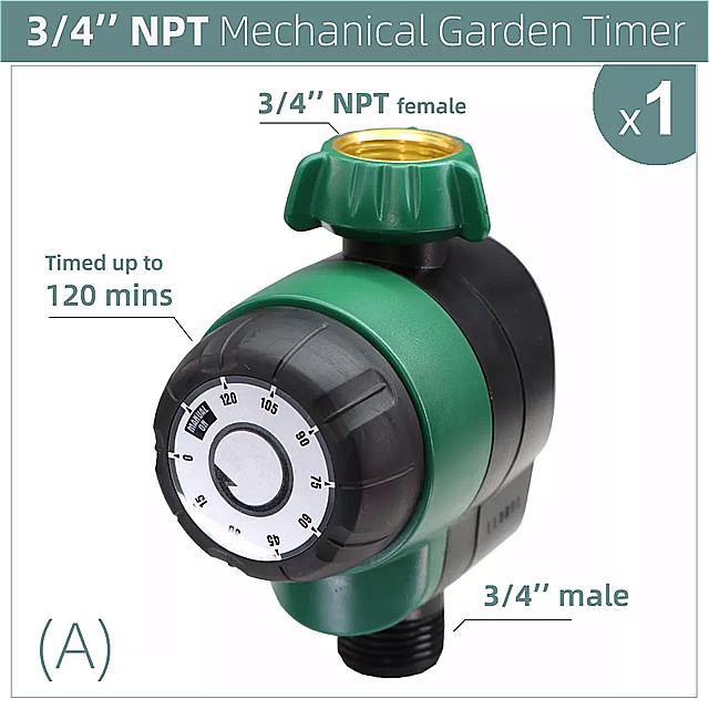 ガーデン スプレー 機 3/4インチ メカニカル システム 120分 ドリップ 防止 スプレー コントローラー 温室 ツール 1個