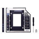 Chipalアルミled 2nd hddキャディー 9.5 ミリメートル 12.7 ミリメートルsata 3.0 2.5 ''ssd ケース hd ハード ディスク ドライブ エンクロージャ ノート pcのdvd rom CD-ROM(2)