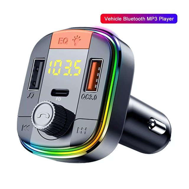 車 の Bluetooth スイッチ ボタン オーディオ MP3 プレーヤー アダプタ USB 充電 LED 周囲光の 装飾 4 × 4 アクセサリー インテリア