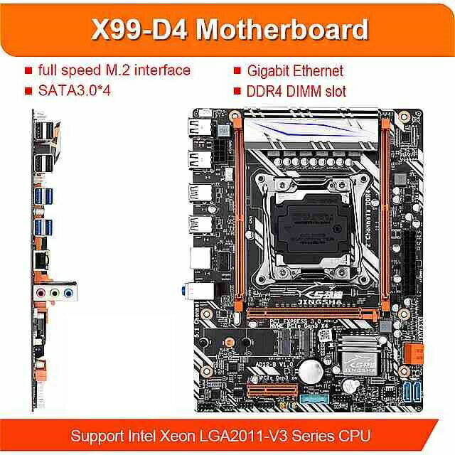 Jingsha X99 D4 LGA2011-V3 プロ 4 チャンネル DDR4 デスクトップ コンピュータ の マザーボード モジュール LGA2011-3 M.2 ssd USB3.0 DATA3.0