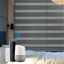 Zebra- wifiコントロール付き の スマートブラインド 2層の透明な 光フィルター付き の インテリジェント ローラーモーター alexa Google Home 音声コントロール