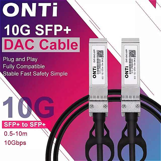 Onti 10g sfp twinax ケーブル 銅 (dac) パッシブ ケーブル Cisco Huawei mikrotik hp intelなどの スイッチ