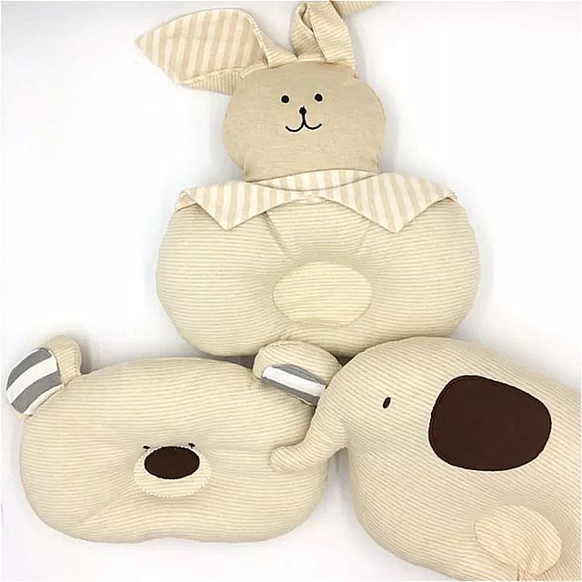 かわいい ベビー 枕 幼児 新生児 睡眠ポジショナ 防止 フラット ヘッド シェイプ 綿 幼児 枕 0-1-3 歳 新生児
