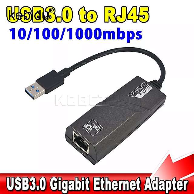 Kebidu 外部 USB 3.0 RJ45 ネットワーク カード LAN アダプター USB 3.0 10 100 1000 Mbps ギガビット イーサネット windows XP 7 8 Mac Os