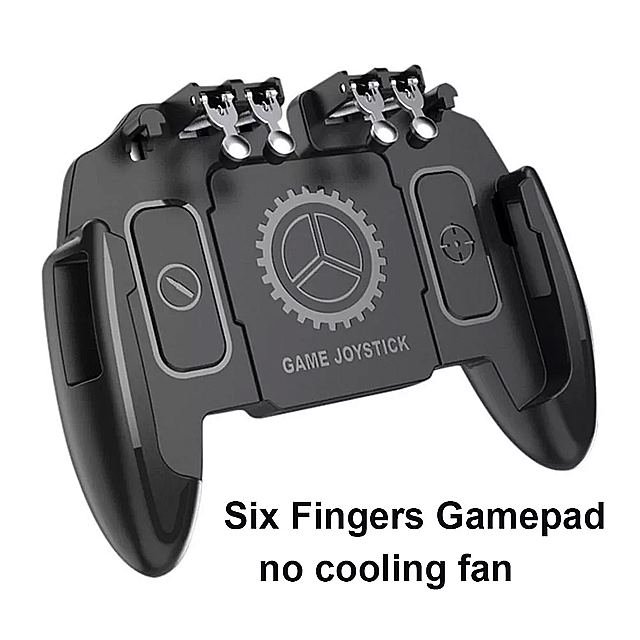 Pubg携帯ジョイスティック コントローラ 離職ボタンpubg ios android用6 6指動作ゲームパッド冷却ファン