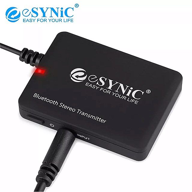 ESYNiC オーディオ トランスミッター Bluetooth v2.1 + EDR 3.5 ミリメートル ジャック A2DP オーディオ アダプタ テレビ MP3 3.5 ミリメートル Bluetooth v2.1 アダプター コンバータ