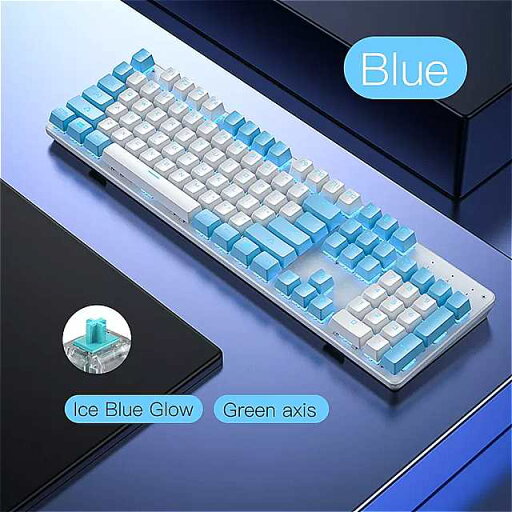 ゲーミング メカニカル キーボード ブルー黒スイッチゴースト 104 キーrgb バックライト 有線 ゲーミング キーボード PC ゲーマーのための ラップトップ ゲーム ゲーミング メカニカル キーボード ブルー黒スイッチゴースト 104 キーrgb バックライト 有線 ゲーミング キーボード PC ゲーマーのための ラップトップ ゲーム