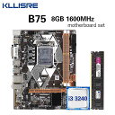 Kllisre B75 マザーボード コアi3 3240 8 ギガバイト 1600mhz DDR3で設定 デスクトップ メモリ nvme M.2 USB3.0 SATA3(2)