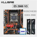 Kllisre X99 D4 マザーボード xeonで設定E5 2660 V3 LGA2011-3 cpu 2個 × 8 ギガバイト 16 ギガバイト 2666mhz DDR4 メモリ