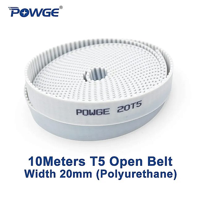 POWGE 10 メートル台形 T5 オープン同期ベルト幅 20 ミリメートル ポリウレタン鋼 PU T5-20mm オープン..