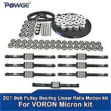 Powge voron-micron 3d プリンター 用 モーション キット 2gt 16t プーリー f623 625 2rs KGLM-03 ベア..