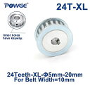 1Pcs POWGE 24 Teeth XL タイミング プーリー キー溝 ボア 8/10/12/12.7/14/15/ 16/17/18/19/20 ミリメー...