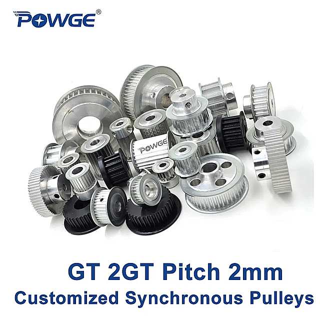 POWGE 高トルク GT 2 メートル 2GT 同期 プーリー ピッチ 2 ミリメートルホイール製造カスタマイズすべての種類 2MGT GT2 タイミング プーリー ベルト