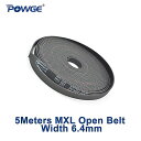 POWGE 台形 Mxl オープンタイミングベルト幅 6.4 ミリメートルグラスファイバーコア MXL-6mm 6 ミリメートル 0.25 インチネオプレンゴムタイミングベルト 5 メートル