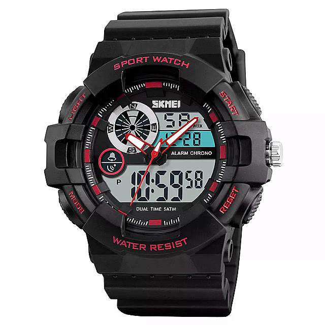 スポーツ腕時計 デジタルミリタリークォーツスポーツ Led 防水 腕時計 男性 デュアル表示レロジオ Masculino
