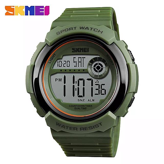Skmei スポーツ腕時計 男性 防水 カウントダウンアラーム 男性 の 腕時計 ファッションデジタル LED 軍事 腕時計 レロジオ Masculino