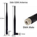 10ピース/ロット 5 dbi GSM アンテナ gsm 824-960Mhz 1710-1990Mhz SMA オス アダプタ コネクタ