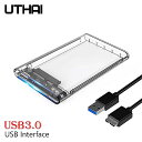 Uthai T09 USB3.0/タイプc 2.5 '' ハード ドライブ のエンクロージャ 透明 モバイル hdd ボックス USB3.1 ssd ケース ポータブル hardisk usb c ケーブル