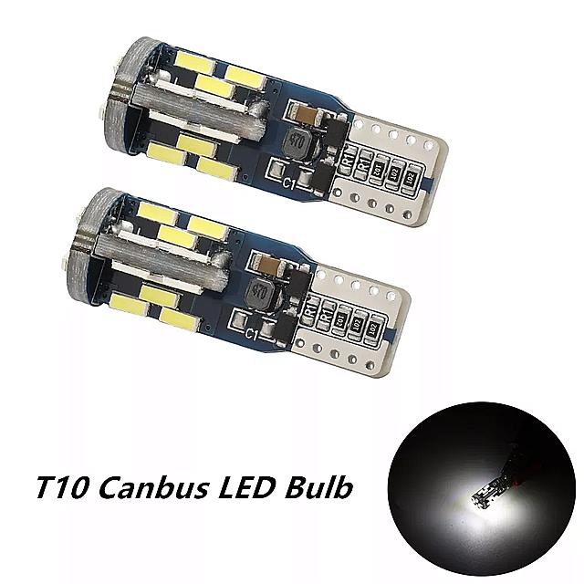 2 Ԃ d t10 Canbus led w5w 30smd 4014 ԏp  Op[LOCg 12V